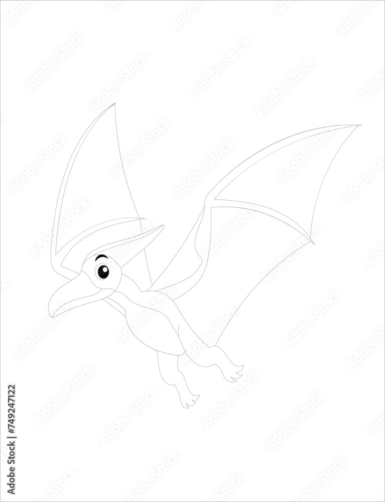 Obraz premium dinosaur coloring page