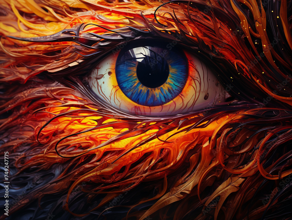 Phoenix eye close up