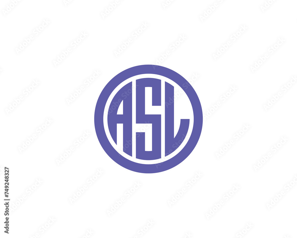 ASL logo design vector template ASL logo design vector template