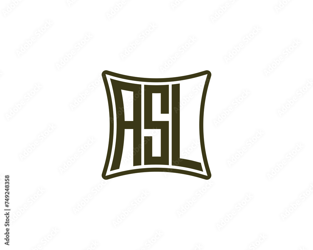 ASL logo design vector template ASL logo design vector template