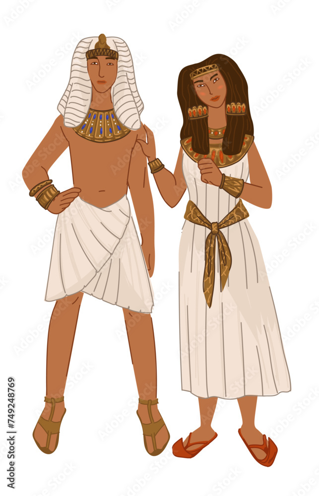 Egyptian couple, man and woman, ancient egypt