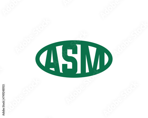 ASM logo design vector template photo