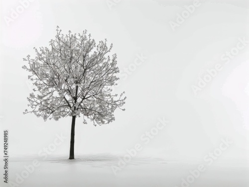 Lone Tree Stands in Snow © DigitalMuseCreations