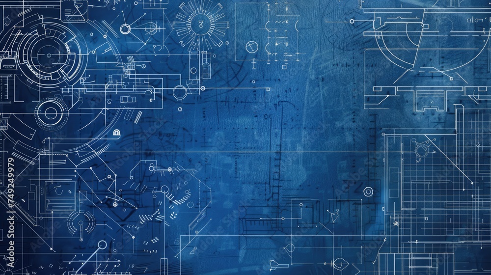 handdrawn blueprint themed simple background  
