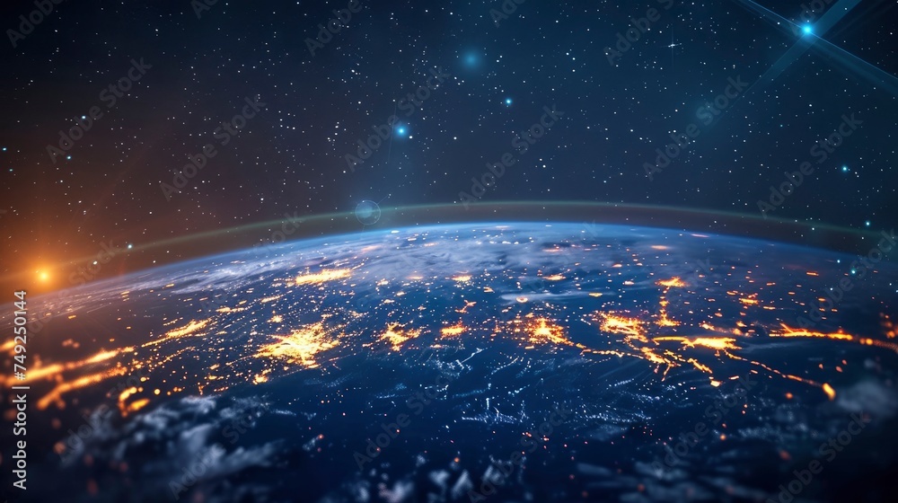 Obraz premium futuristic Global