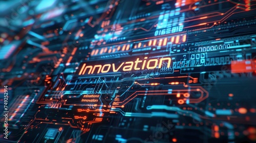 Innovation technology style with text