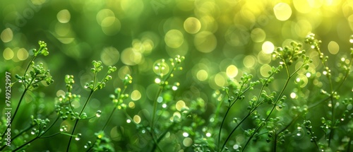 Close Up of Plant With Water Droplets