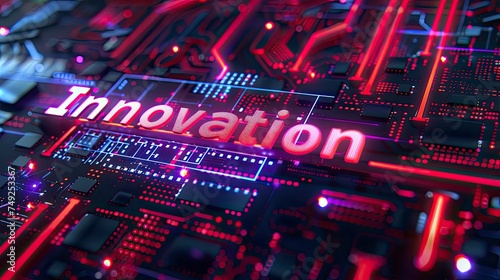 Innovation technology style with text