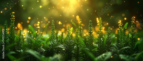 Sun Shining Brightly Through Green Grass © DigitalMuseCreations
