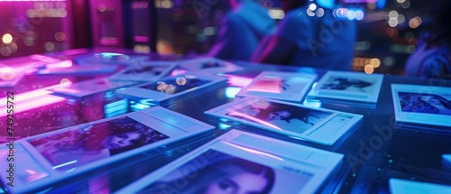 Wallpaper Mural Table Covered With Pictures of People Torontodigital.ca