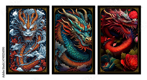 The dragon, as a guardian of hidden treasures and secrets, comes to life in intricate detail, with its fearsome claws and fiery heart on full display, reminding us of the fantastical stories and legen