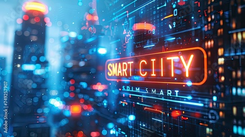 Smart city technology with text