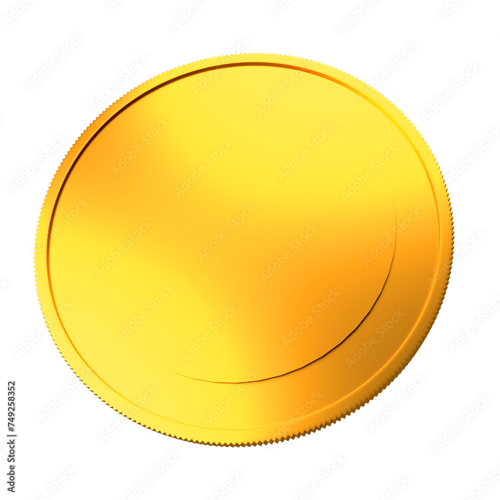 Gold realistic Coins set PNG. Transparent Background