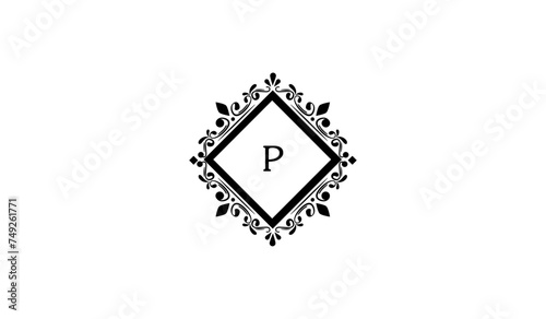 Luxury Wedding Card Alphabetical Logo