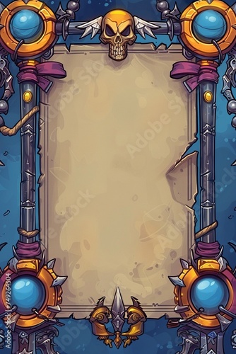 Fantasy Sports Card: Hearthstone-Inspired Border with Illustrative Style