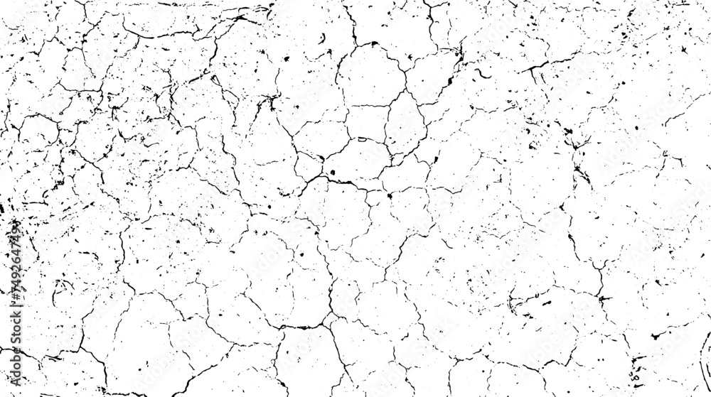 white painted wall of grunge effect, a black and white vector of a cracked wall, grunge effect for overly