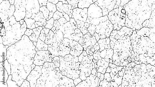 vintage black and white drawing of a grunge crack in the old wall, broken texture of a dry land