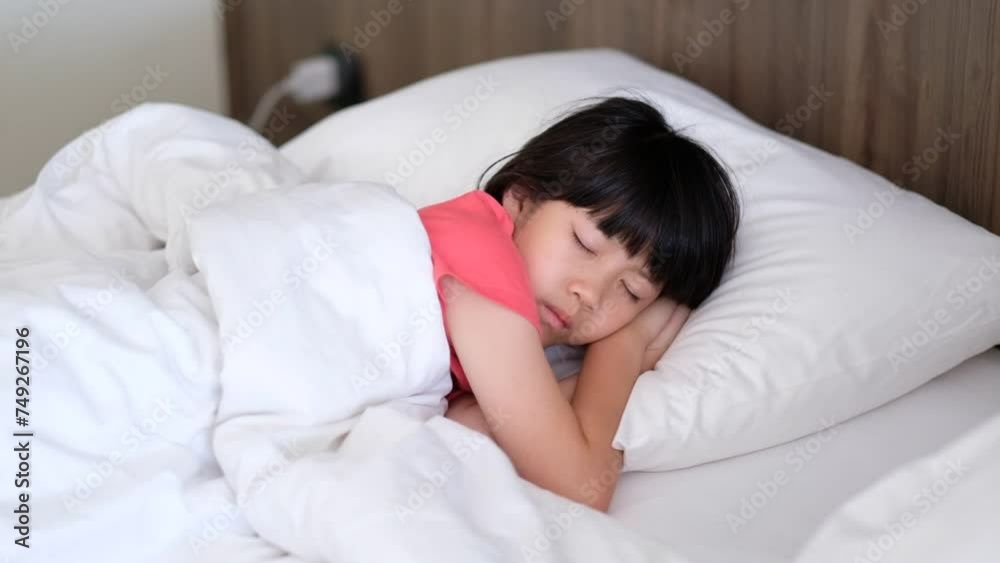 asian kid sleep on bed, sick child
asian kid sleep on bed, sick child