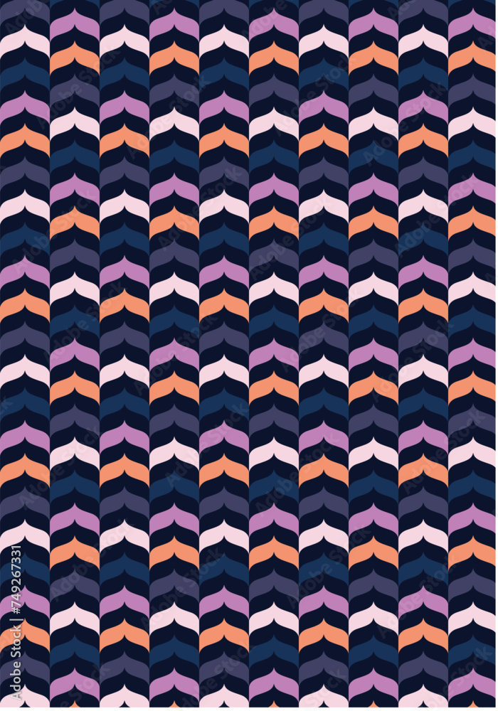 Fototapeta premium Colorful Seamless Pattern Background Illustration