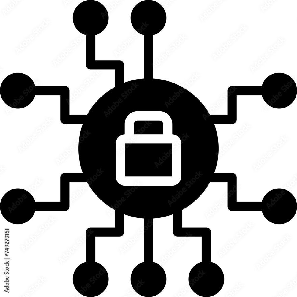 Cyber Security Vector Glyph Icon