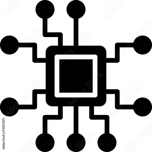 Cpu Vector Glyph Icon