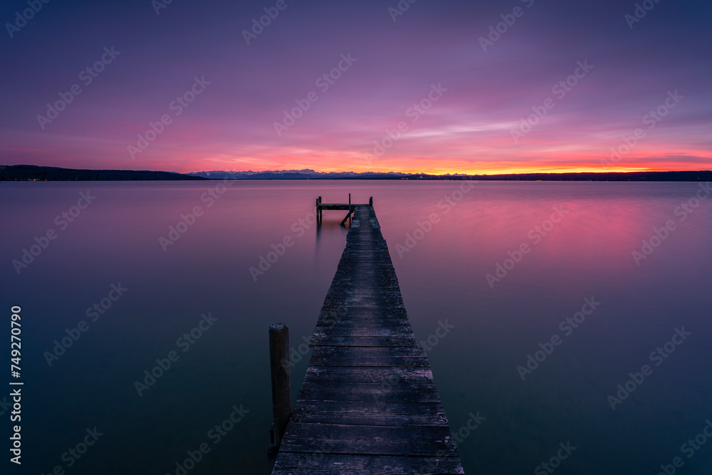Fototapeta premium Morgenstimmung am Ammersee