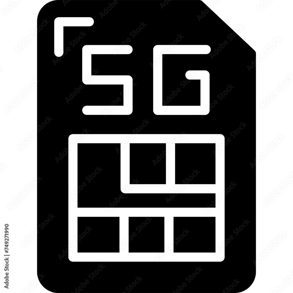 5G-14 Vector Glyph Icon 5G-14 Vector Glyph Icon
