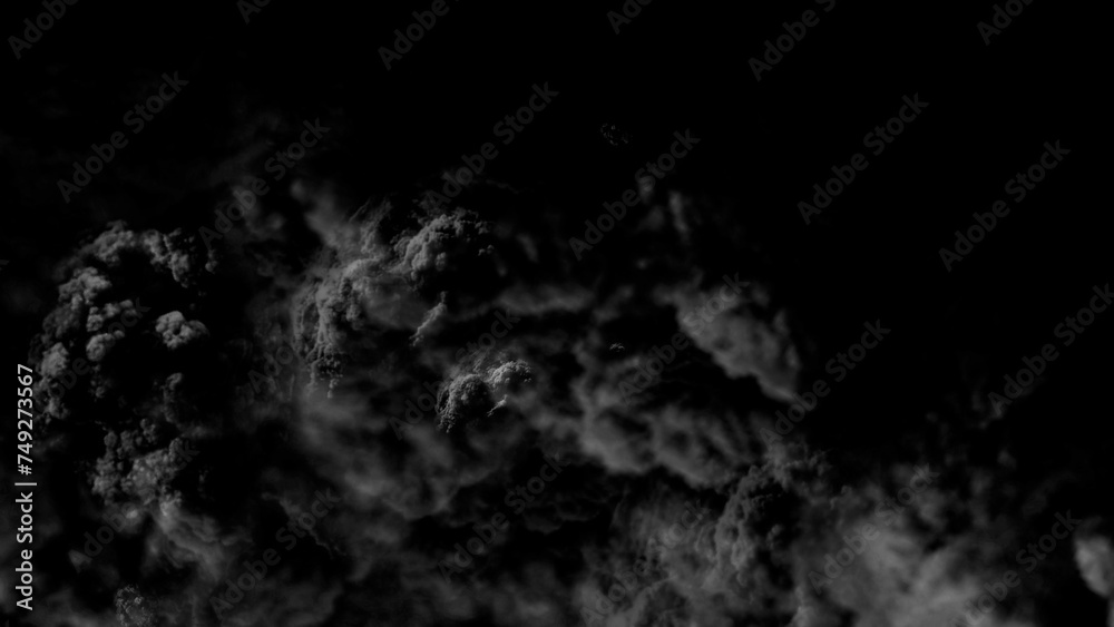 Obraz premium black and white smoke