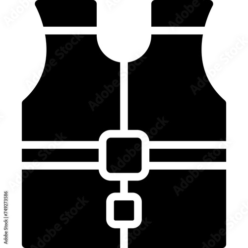 High visibility vest Vector Glyph Icon