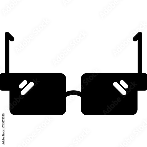 Safety Glasses Vector Glyph Icon