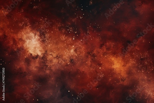Burgundy nebula background with stars and sand photo