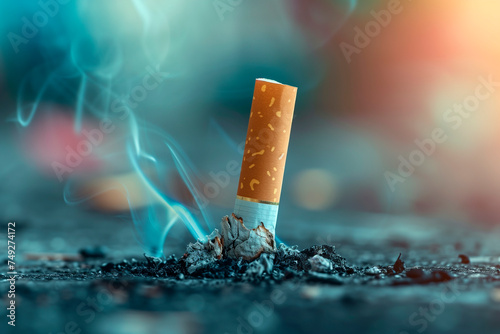 World No Tobacco Day Concept, anti smoking, and no smoking, lungs health care photo