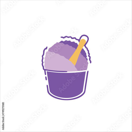 Shaved ice, summer, rainbow, vector illustration