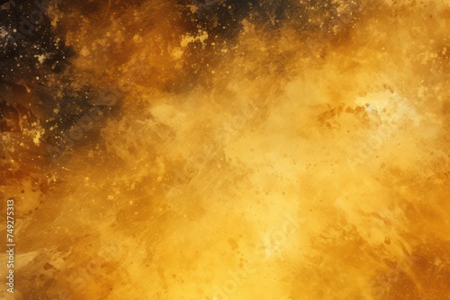 Gold nebula background with stars and sand