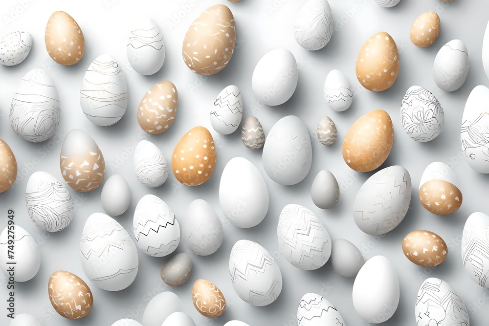 set of white eggs set of white eggs