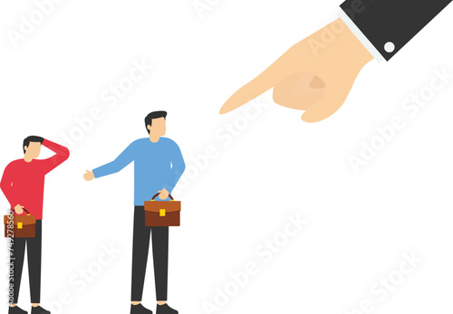 Pass buck, Shift blame, Business people lay the blame at someone.

