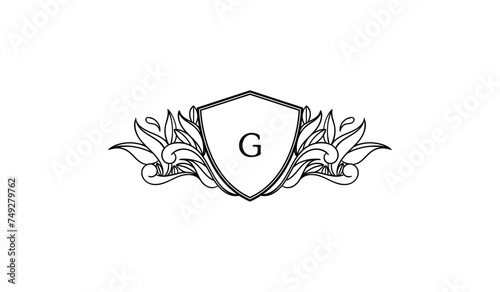 Royal Heraldic Shield Alphabetical Logo