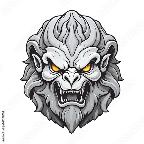 devil head with horn design