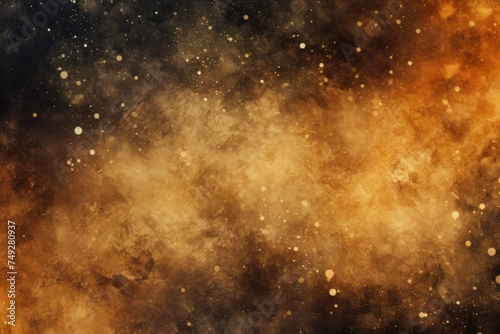 Khaki nebula background with stars and sand