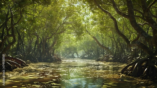 Summer day at the mangrove forest 
