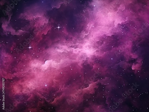 Magenta nebula background with stars and sand