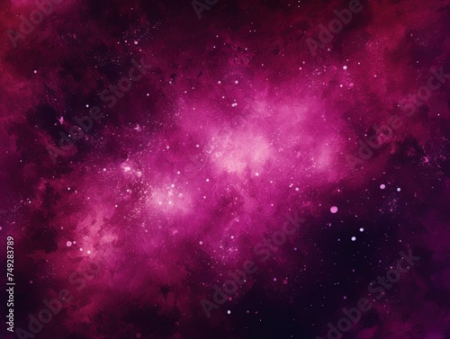 Magenta nebula background with stars and sand