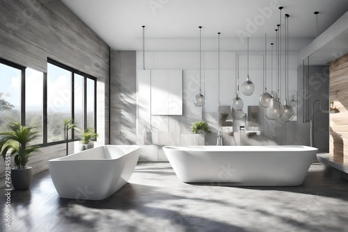 modern bathroom interior with sink