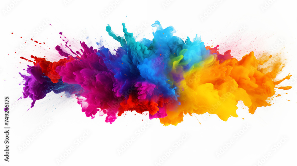 colorful watercolor splashes