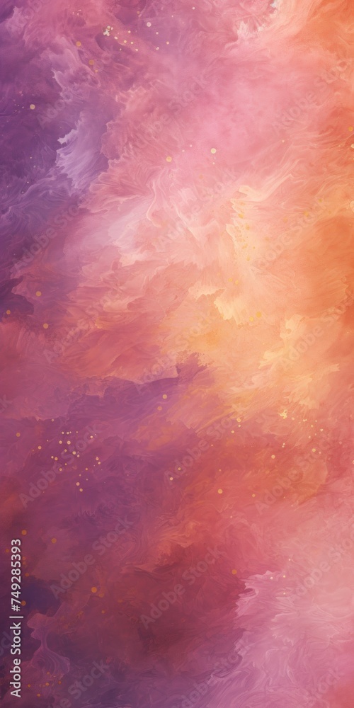 Mauve nebula background with stars and sand