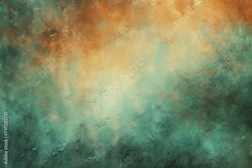 Mint nebula background with stars and sand