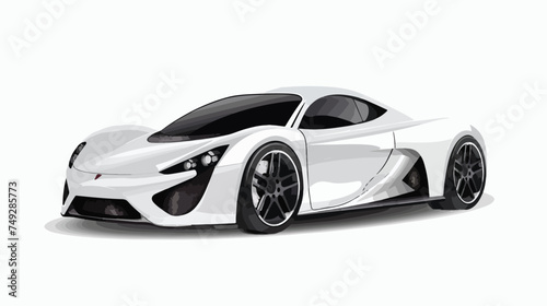 Electric supercars zoom automotive white background