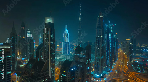 Skyline of the buildings near Sheikh Zayed Road.