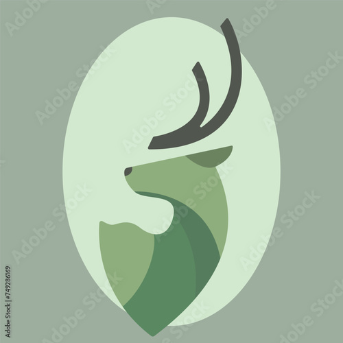 majestic deer logo icon