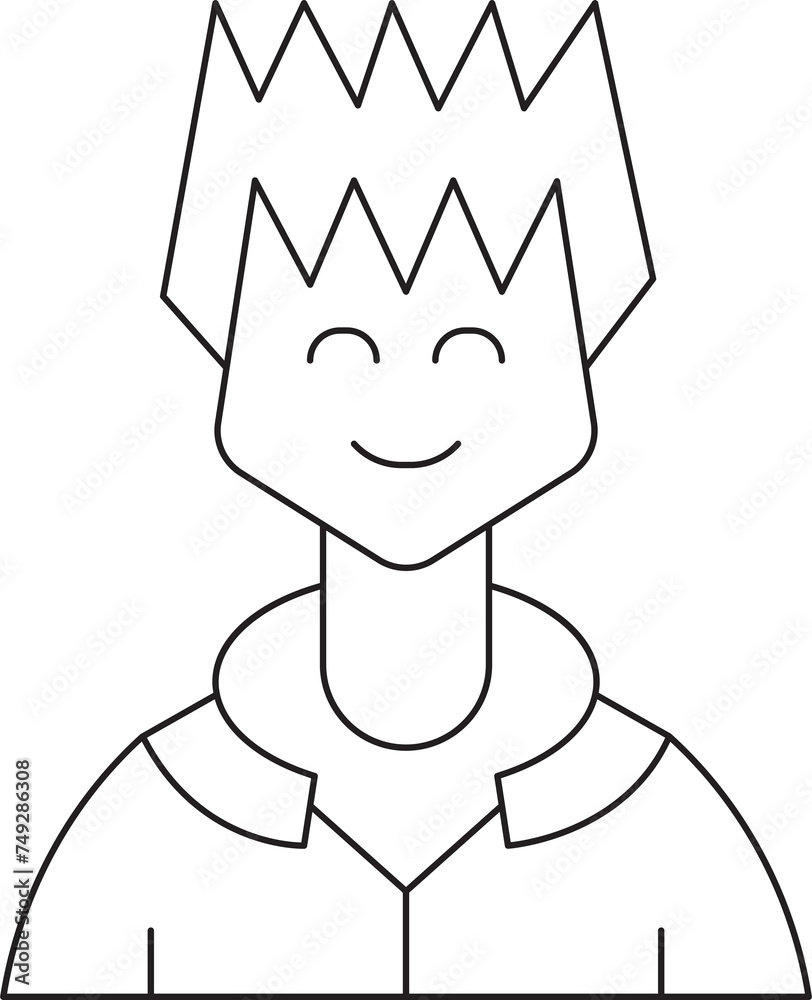 Fototapeta premium Boy Character Avatar